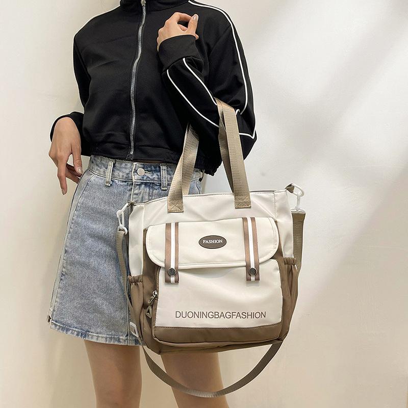 Сумка-тоут Сумка для книг Сумка для занятий Студенческая холщовая сумка Женская на плечо Японская большая вместимость красивая сумка для репетиторства Сумка через плечо