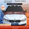 Черный магнитный чехол от снега для лобового стекла автомобиля - утолщенный антифризный полузащитный солнцезащитный козырек