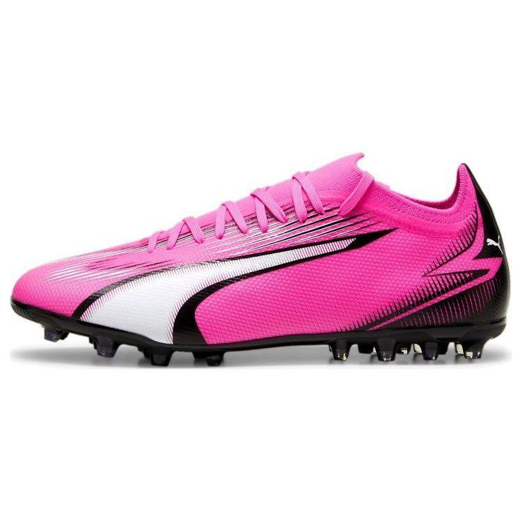 Puma Ultra Match Mg Comfortable Versatile Football Shoes Men Football Shoes Pink Black White 107756-01