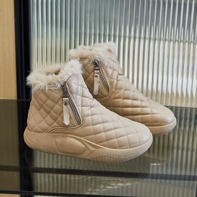 Модные осенне-зимние теплые зимние сапоги, женские ботинки, классическая теплая обувь на меху, студенческие женские короткие ботинки