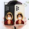 Cartoon Cute Anime Luffy Square Phone Cover for Realme OPPO Reno VIVO Infinix Tecno Oneplus Full Cover Camera Shockproof Protection Rubber Case