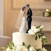 Wedding Cake Topper Bride Groom Figurine Simulation Keepsake Modern Ornament Decorative for