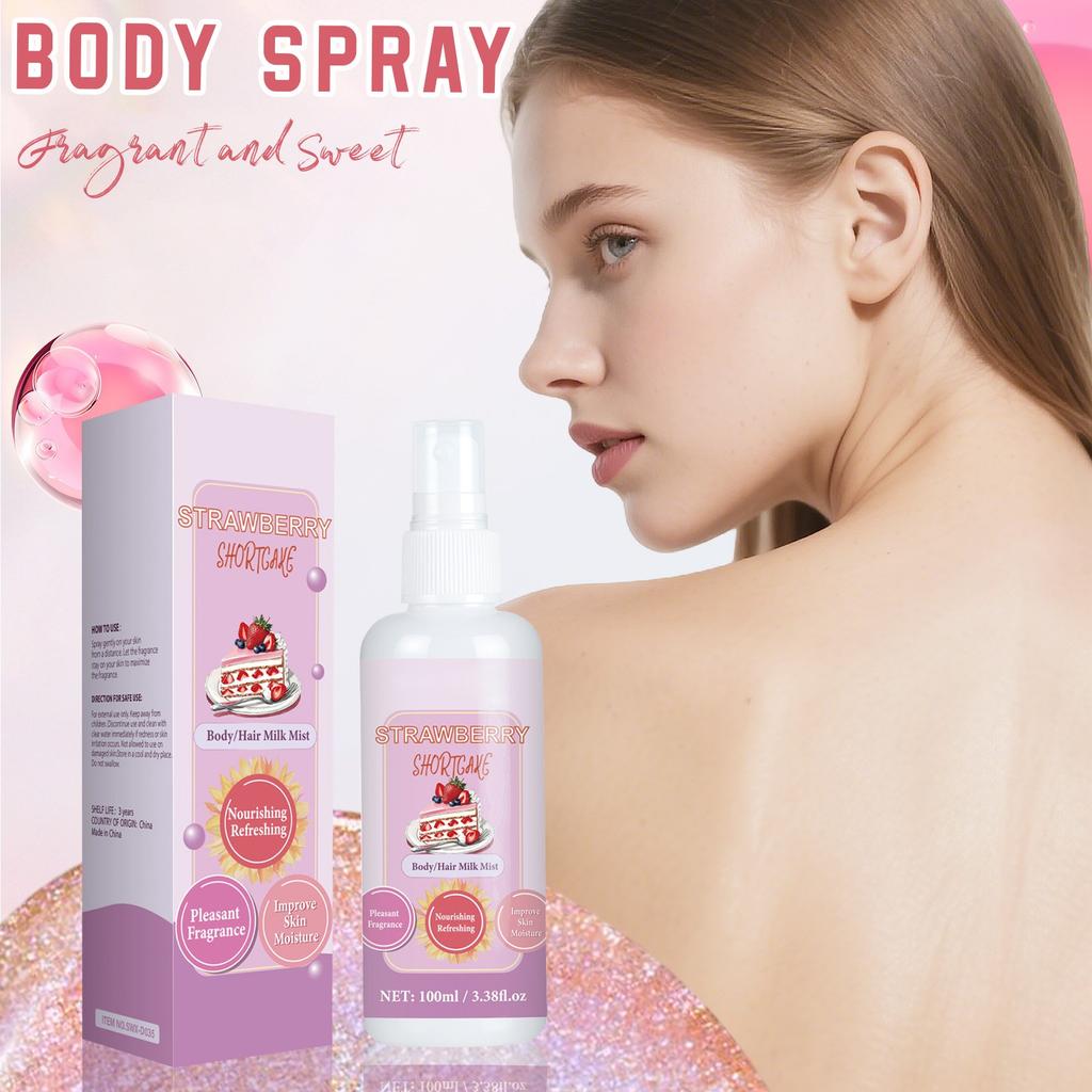 Спрей для тела Sweet Milk, увлажняющий спрей, питательный спрей для тела Cake Body Mist, 100 мл