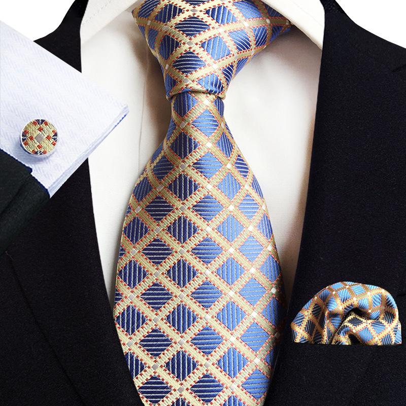 Paisley Waist Flower Men's Tie, Pocket Square, and Cufflinks Set - 2025 Edition
