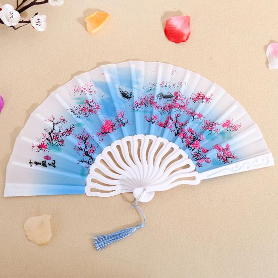 Складной вентилятор с глянцевой текстурой. Красивые различные стили. Гладкая поверхность. Тонкая работа. Украшение. Ткань Оксфорд. Ручной вентилятор в китайском стиле. Товары для дома.