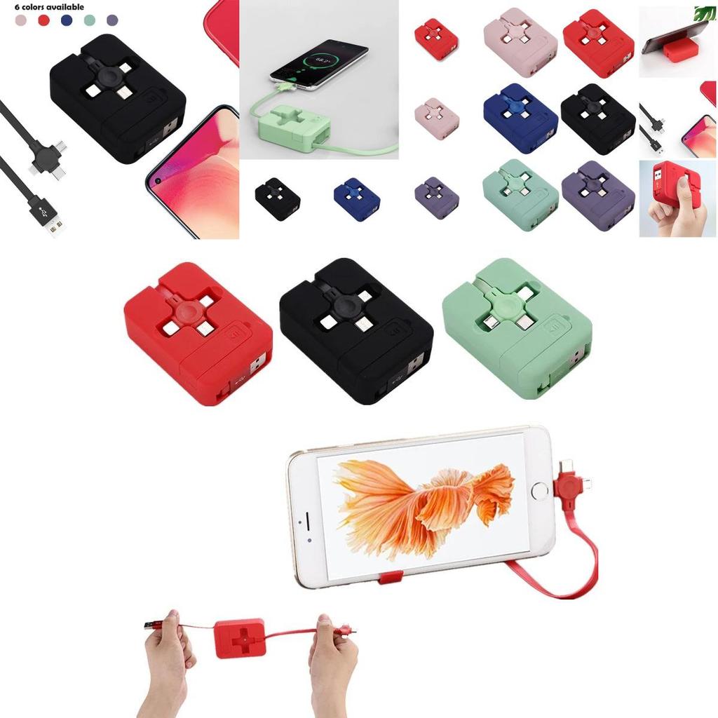 Кабель 3-в-1 для быстрой зарядки для iOS, Micro и Type-C, не запутывающийся дизайн