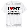 I Love My Autistic Boyfriend Girlfriend T-shirt Fun Birthday Gift Tshirt Top Neutral Custom T-shirt EU Size