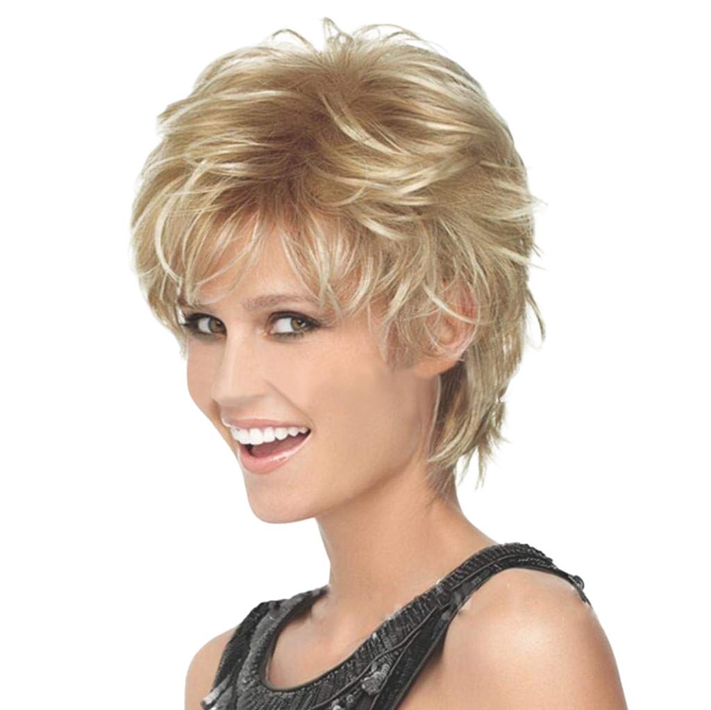 Fashion Women's Sexy Full Bangs Wig Short Wig Curly Wig Styling Cool Wig