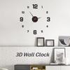 3D Wall Clock Luminous Frameless Wall Clocks DIY Digital Clock Wall Stickers Silent Clock for Home Living Room Office Wall Decor Study