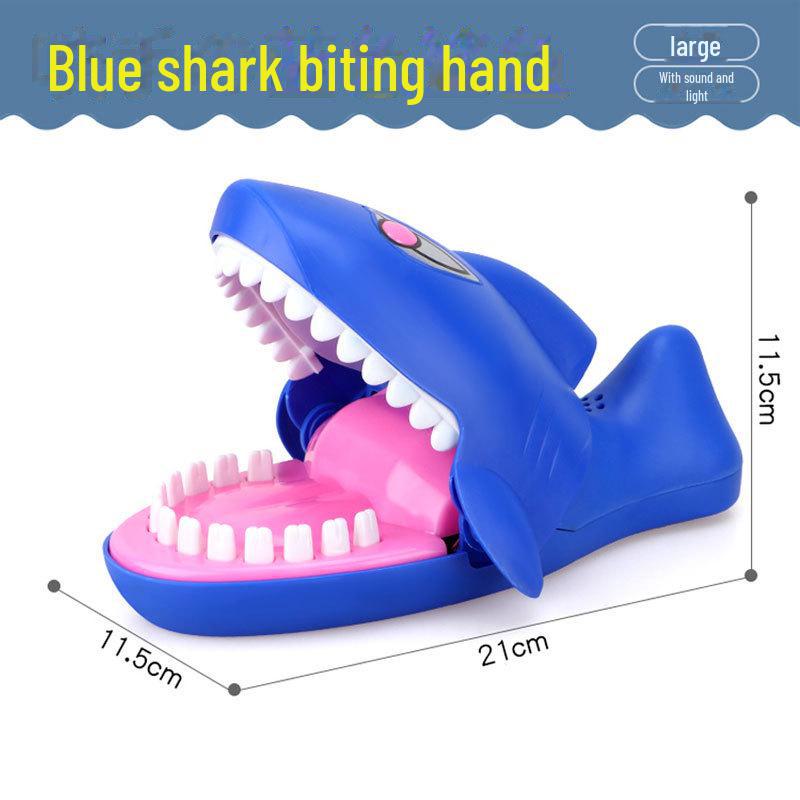 Большая игра с кусающимися зубами акулы и динозавра - игрушка-фокус для родителей и детей