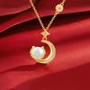 Звезда и Луна Мо Дракон Ожерелье Двенадцать Зодиаков Женщин Легкий Роскошный Нишевый Дизайн Чувство Дракона Год Рождения Год Ключицы Цепочка