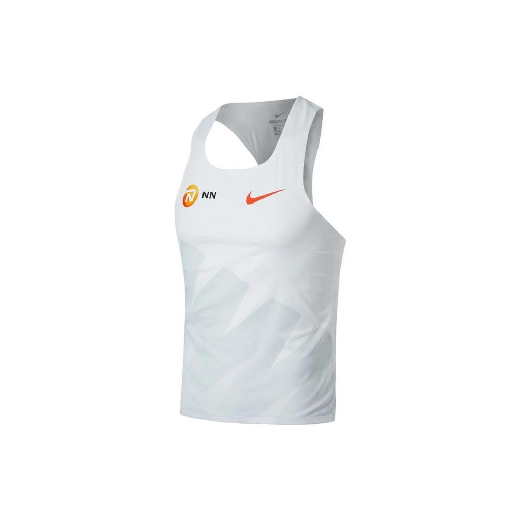 Nike X Aeroswift NN Collaboration Logo Print Round Neck Casual Running Sleeveless Tank Top Women tops White CW1154-100