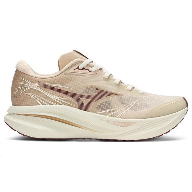 Mizuno Pi Plus Tpu Сетка На шнуровке Амортизирующие Прочные Низкие Повседневные Кроссовки Унисекс Белый Красный D1GH240301