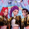 Детское платье для девочек с принтом персонажей из фильма POP Rumi Zoey Mira, без рукавов, с бантом, повседневное, для вечеринки, принцессы