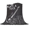 Фланелевое одеяло с рисунком рок-музыки и гитары для кровати, дивана. Портативное, мягкое, из флиса. Покрывала, забавные плюшевые покрывала. Размеры: Queen, King, Twin