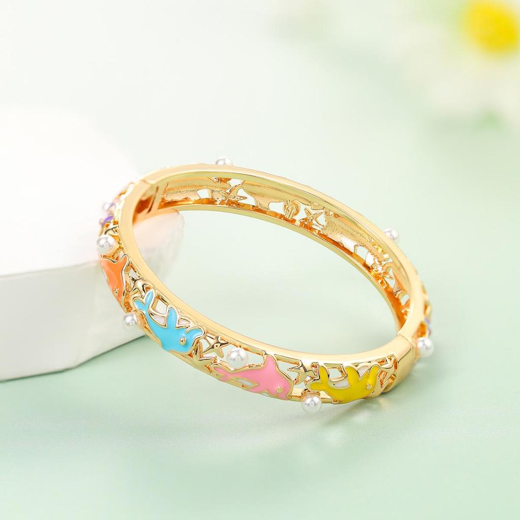 Widney Beijing Cloisonné Children's Open Diamond Bracelet - National Style Gift