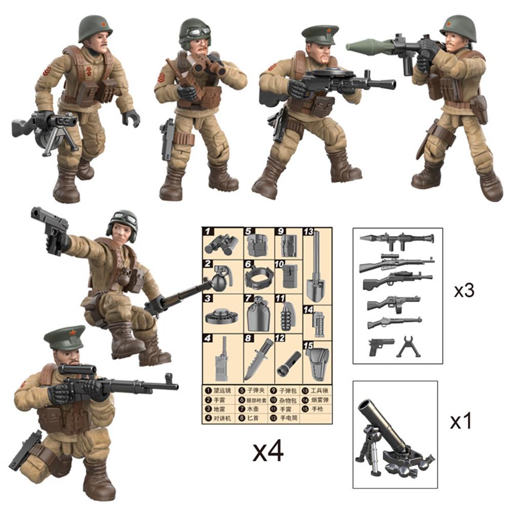 World War 2 Ww2 Army Military Soldiers Swat Special Force Figures Model Building Blocks Bricks Children'S Toys Gift