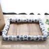 Летняя подушка для кошки, ледяной шелковый прохладный коврик для питомца, маленький, средний, большой, кошачий спальное гнездо, дышащий диван, охлаждающий ротанговый матрас для питомца
