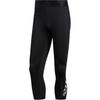 Aeroready Letter Fitness Training Tight Sweat-Wicking Seven-Quarter Pants Men Shorts Black GC8251