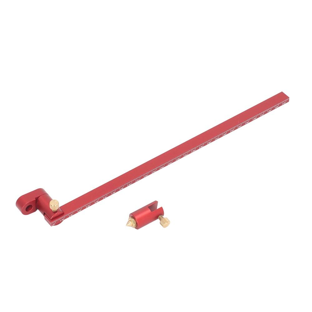 Red Anodized Finish Woodworking Compass Tool Center Finder Tool for DIY, Carpentry and Design