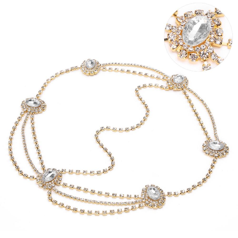 Rhinestone Crystal Vintage Headpiece Dainty Design Wedding Head Chain Wedding Ceremony