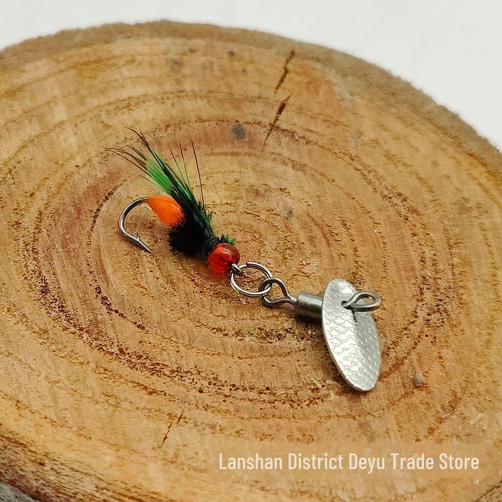 Colorful Wing Fly Hook with Melon Seeds Sequins Luminous Lure