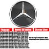 VBTYB1 2025 Hot Chrome Silver Front Star For Mercedes Benz A B C E S R GL GLA GLK ML SL-Class W205 W176 W212 Grill Emblem Glossy Black