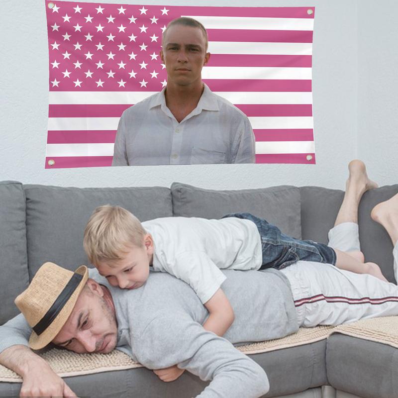 Drew Pink America Flag Starkey Tapestry Poster Funny Banner For Dorm Bedroom Wall College Party Indoor Outdoor Decorations