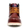 Edwin Waterproof Work Short Moccasin Boots with Moc PU Size Men's Boots, Toe, Leather, Non-Slip, Color Wine, EDM8700, 26.5cm