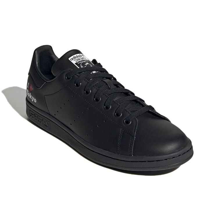 adidas Оригинальные Stan Smith Классические Ретро Повседневные Нескользящие Прочные Кроссовки с Низким Верхом Унисекс Кроссовки Черный Красный Белый H67742