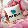 Funny MrBCute BBeasts Pillow Case Antidustmite Pillowcase Invisible Zipper Silky Short Plush Sofa Cushion Cover