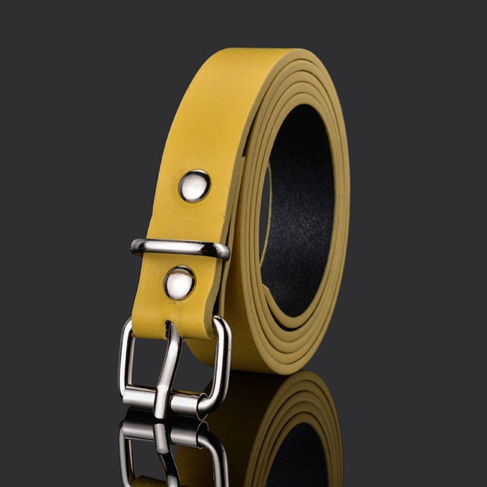 Design Retro Casual Thin Waist Strap Trouser Dress Belts Pin Buckle Waistband Children Leather Belt