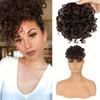 Синтетические афро вьющиеся волосы на заколке с короткой челкой, увеличивающие объем наращивания волос, пушистые волосы для женщин, повседневная одежда