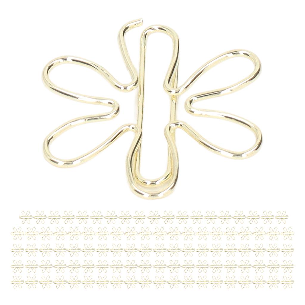 100Pcs Funny Planner Clips Innovative Cute Design Anti Rust Electroplating Process Gold Paper Clips for Office Home