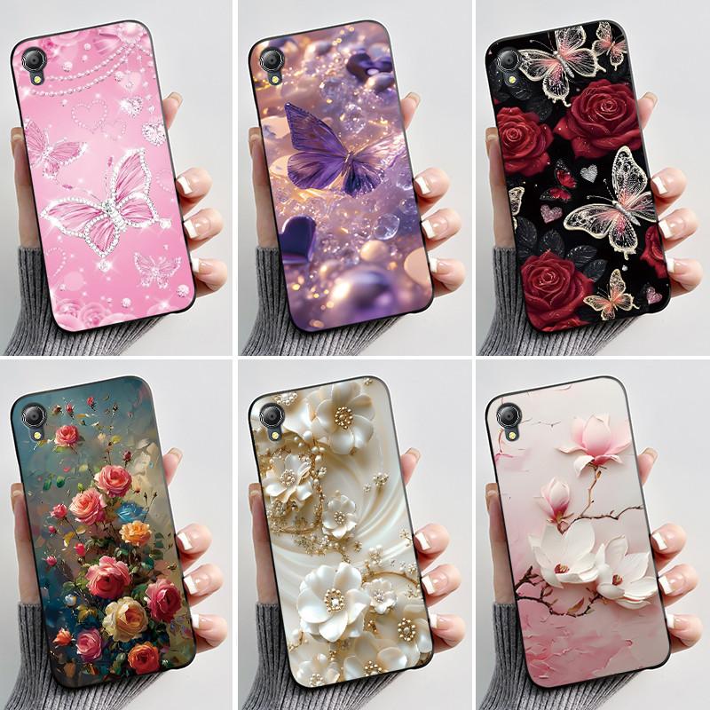 For Asus ZenFone Live L1 L2 ZA550KL Soft Case Fashion Butterfly Flower Black Silicone Phone Casing Asus X00RD ZA550KL Back Cover