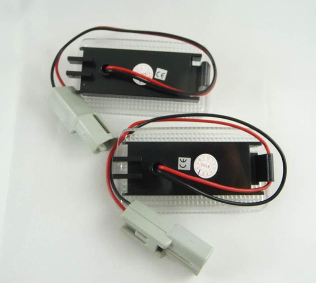 Универсальная светодиодная подсветка двери, совместимая с Toyota, 18 светодиодов x Оригинальная замена для и горячих ламп, 2 шт., Яркая, Prius, Estima, Alphard, Vellfire,