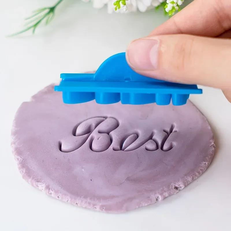 1 Set Cake Baking Molds Alphabet Letter Words Cookie Press Stamp Embosser Cutter Fondant Mould Happy Birthday Cake Decoration