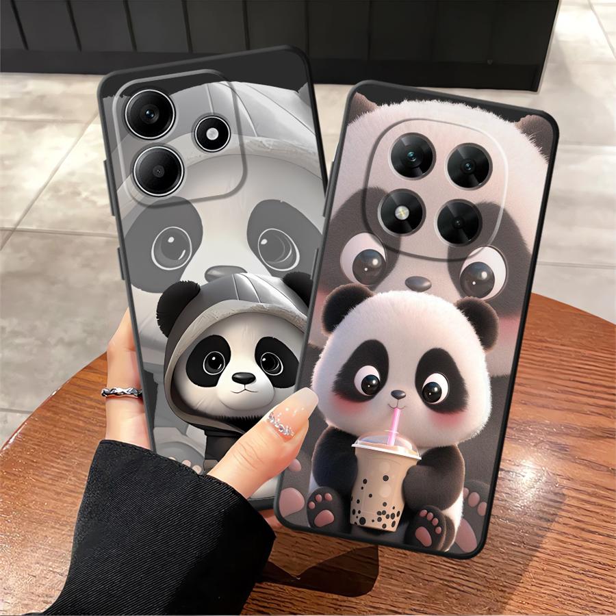 Чехол для телефона для Xiaomi Redmi Note 14 A1 A2 A3 12S 9 8 7 12 11 Pro 11S 14C 13 Pro Plus A4 A5 K40 K80 10 12C 13C Милая панда