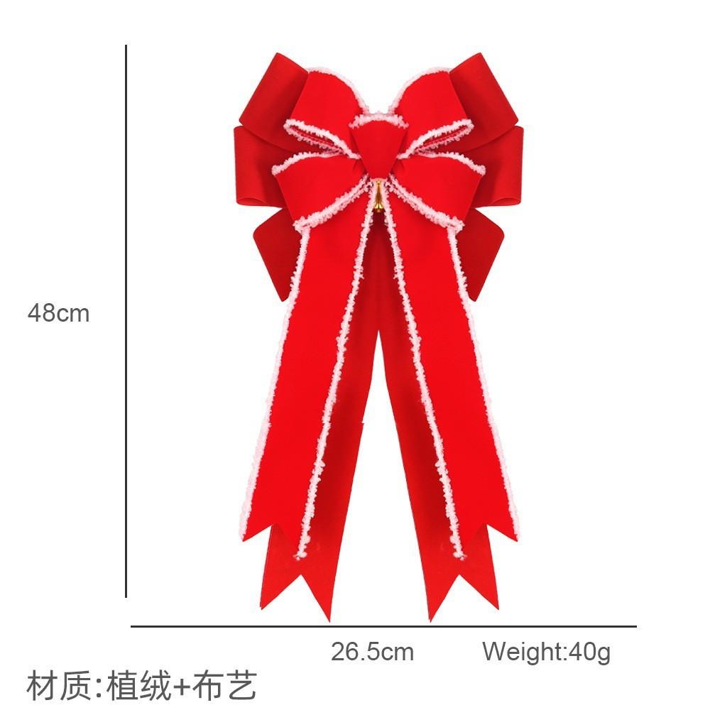 Elegant Christmas Red Bow Decoration For Festive Holiday Gift Boxes With Burlap Material