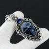 Sodalite, London Blue Topaz Gemstone Silver Pendant, 925 Sterling Silver Jewelry Pendant, Natural Sodalite Pendant For Women For Gifts
