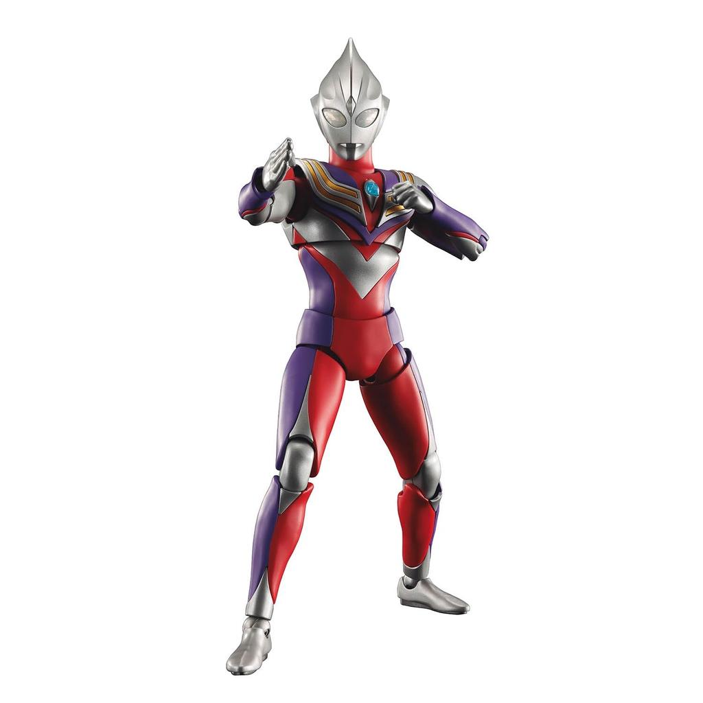 BANDAI SPIRITS Стандартная модель Ultraman Tiga из пластика, рост фигурки, многотипная, с цветовой кодировкой
