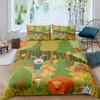 Комплект постельного белья с изображением животных джунглей, тигров, леопардов, королевских королев, пододеяльник с акварельными тропическими растениями, покрывало из полиэстера