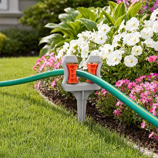 Garden Hose Guide Spike, Hose Roller Guide Spike, Watering Hose Holder Stake, Protect Plants And Prevent Tangles for Lawn Yard Irrigation