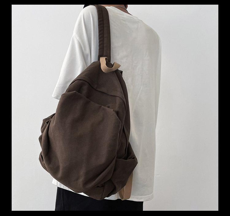 Ретро Холщовый Рюкзак Лес для Девочек - Японский Стиль Харадзюку, Простой и Универсальный для Старшеклассниц