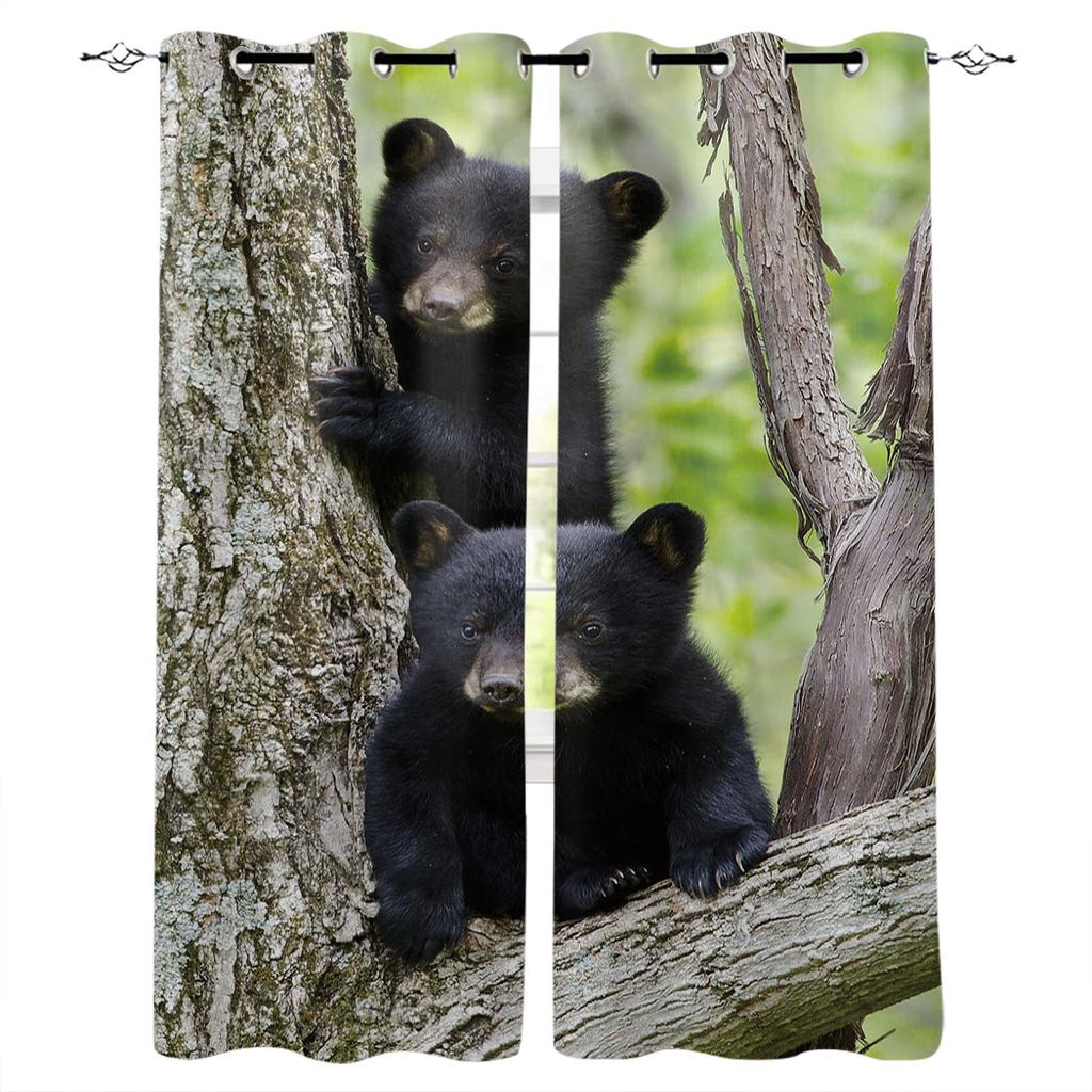 Полярный Медведь Риф Темные Облака Домашний Декор Оконные Шторы Спальня Кухня Шторы Панельные Шторы для Гостиной