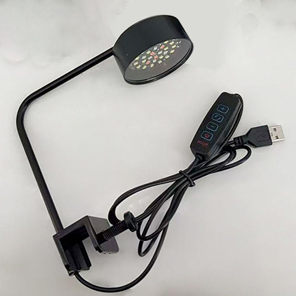 90 Degree Bend Fish Tank Clip Lamp 3 Modes Of Light Color Algae Lamp  Water Grass Growth