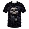 Vintage Horror Skull 3d Print Men's T-shirt Summer Classic Casual O Neck Short Sleeve Fashion Loose Oversized Tops Tee Shirt Men
