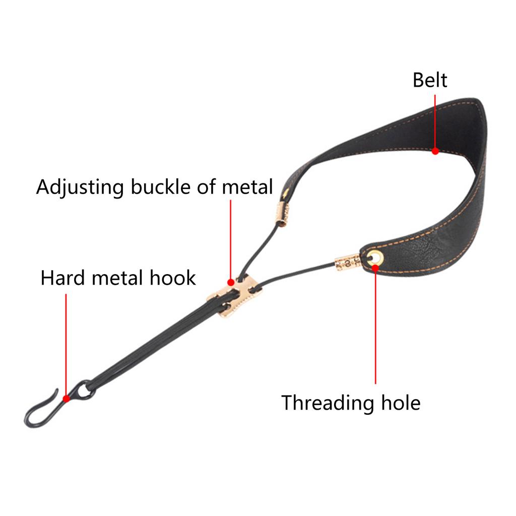 Регулируемый по длине ремень для саксофона, мягкий, из искусственной кожи, дышащий, с мягкой подкладкой, улучшенный для альт- и тенор-саксофона