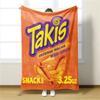 1 шт. Яркое мягкое фланелевое одеяло с принтом Takis Chili - Ультрауютный плед для кровати, дивана и путешествий - Идеальный подарок на день рождения