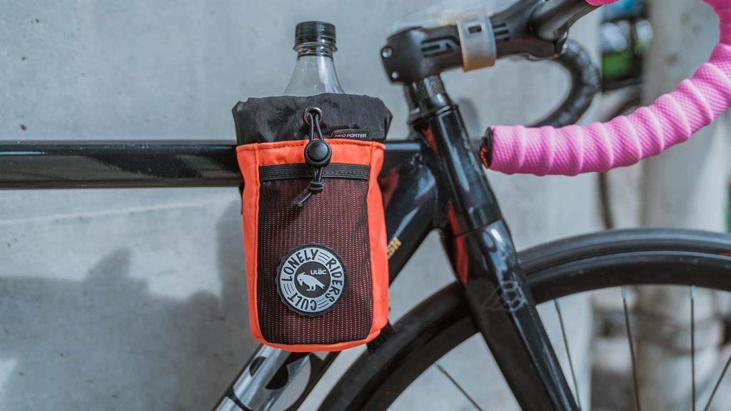 ULAC NEO PORTER C-HOLD Bicycle Feed Bag for Top Tube, Handlebar, Stem, and Saddle (Navy-Orange)